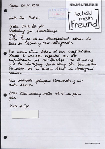 Feedback zu unserer Ausstellung