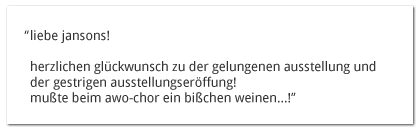 Feedback zu unserer Ausstellung