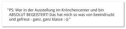 Feedback zu unserer Ausstellung